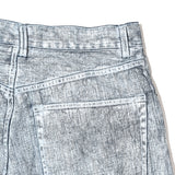 COTTON DENIM PRINT - WIDE PANTS White