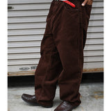 LOOSE Corduroy Maron brown