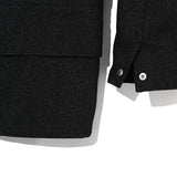 GLITTER CANVAS HUNTING JACKET Black