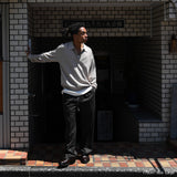 Half Zip Knit Polo Graybeige