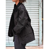 GLITTER CANVAS HUNTING JACKET Black