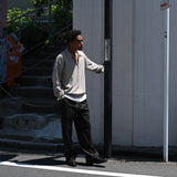 Half Zip Knit Polo Graybeige