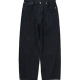 COTTON DENIM PRINT - WIDE PANTS Black