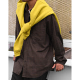 Daily Shirts Brown Glen Check