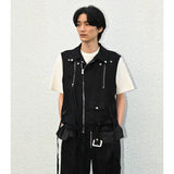 LINEN DOCKING RIDERS JACKET Black