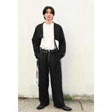 LINEN DOCKING RIDERS JACKET Black