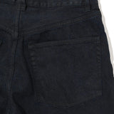 COTTON DENIM PRINT - WIDE PANTS Black