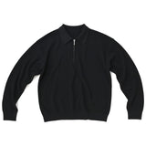 Half Zip Knit Polo Black
