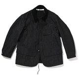 GLITTER CANVAS HUNTING JACKET Black