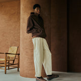 Grid Cord Slacks Ivory