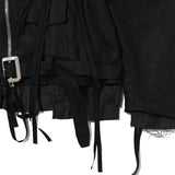 LINEN DOCKING RIDERS JACKET Black