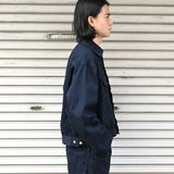 COTTON DENIM PRINT - TRUCKER JACKET Black