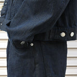 COTTON DENIM PRINT - TRUCKER JACKET Black