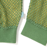 DOUBLE LAYER MESH KNITTED HOODIE