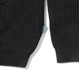 Acid Wash Bones 3D Knit Sweater Black