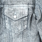 COTTON DENIM PRINT - TRUCKER JACKET White