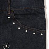 Studded Denim Shorts