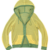 DOUBLE LAYER MESH KNITTED HOODIE
