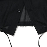 Sheer Hooded Jacket Black