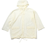 Sheer Hooded Jacket White