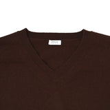 L/S V Neck Brown