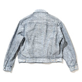 COTTON DENIM PRINT - TRUCKER JACKET White
