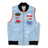 PRONTO LLEGRA VEGAN LEATHER VEST Blue