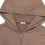 Daily Zip Hoody Brown