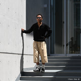 Half Zip Knit Polo Black