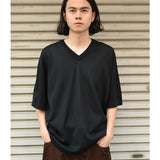 Washi V/N knit T-shirts - Black