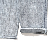 COTTON DENIM PRINT - WIDE PANTS White