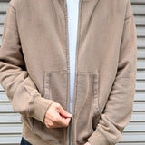 Daily Zip Hoody Brown