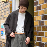 SILK NAPPED TWEED OVER JACKET D.Brown