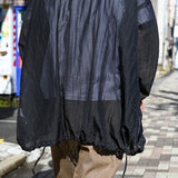 Sheer Hooded Jacket Black