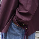SIDE SLIT SHIRT Burgundy