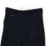 STRETCH WIDE SLACKS Navy