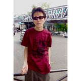 PAJA × UDAI CRACKED Tee Burgundy