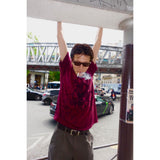 PAJA × UDAI CRACKED Tee Burgundy