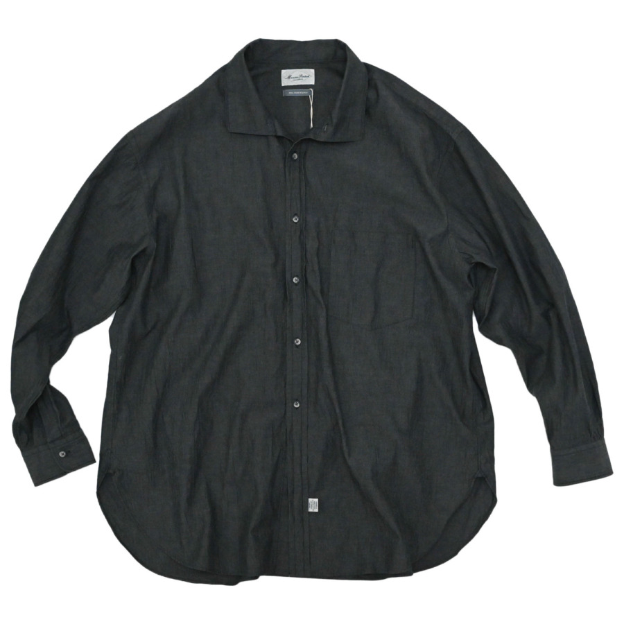 Marvine Pontiak shirt makers (Italian Collar SH Black Chambray ...