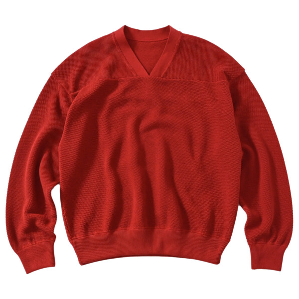 crepuscule (Moss Stitch V Neck Red) 通販 ｜ SUPPLY TOKYO online store
