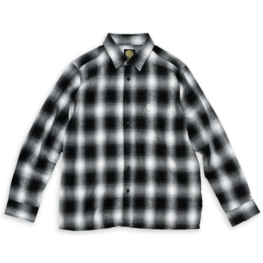 Plaid Flannel Shirt Black