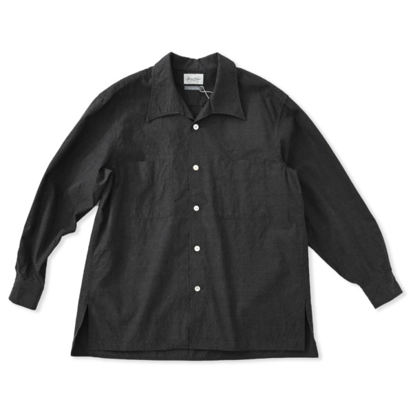 Marvine Pontiak shirt makers /// Open Collar SH Charcoal 01