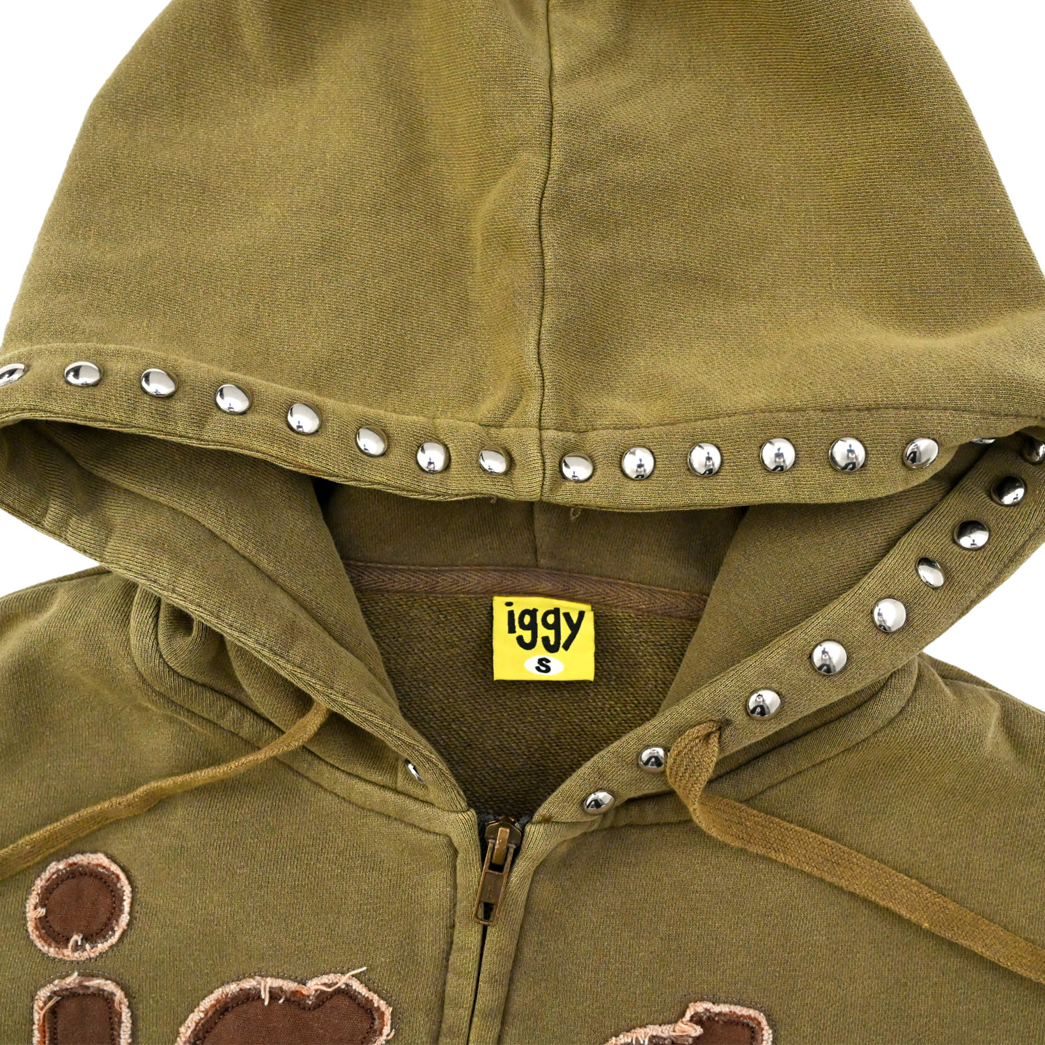 iggy (Patchwork Studded Zip-Up Hooded Sweatshirt) 通販 ｜ SUPPLY 