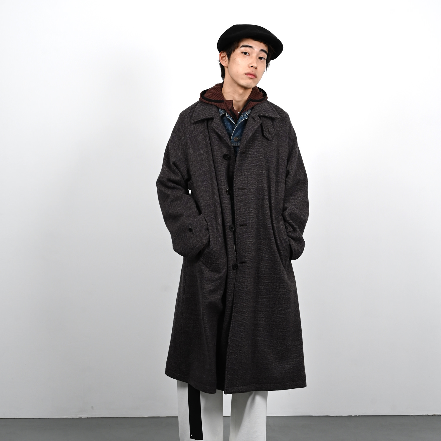 独特の上品 定価79200円 URU TOKYO balmacaan coat コート ステン 