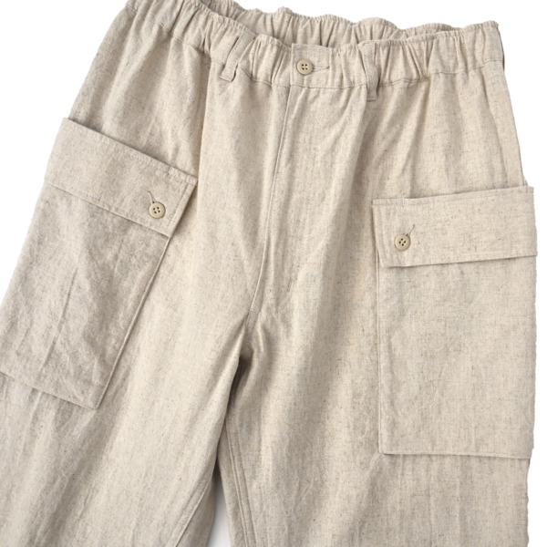 P A C S /// Double Pocket Cargo Pants Ecru 03