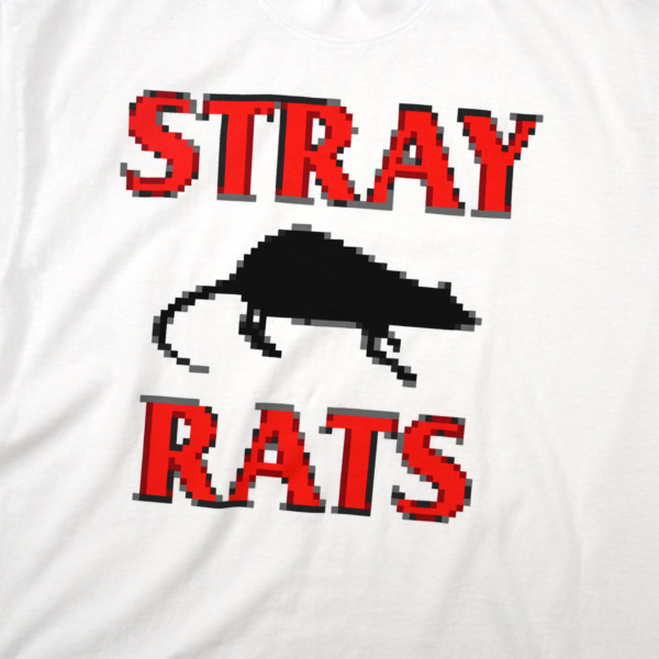 STRAY RATS /// Pixel Rodenticide Tee White 02