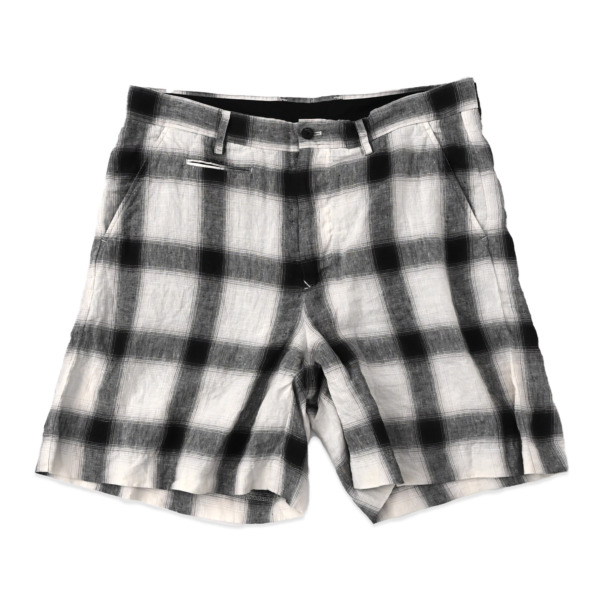 ents. /// Linen Ombre check shorts 01