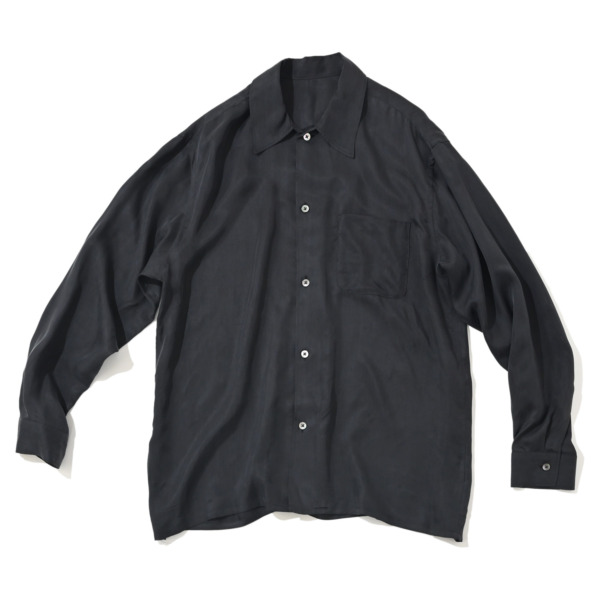 URU /// REGULAR COLLAR L/S SHIRTS Charcoal 01