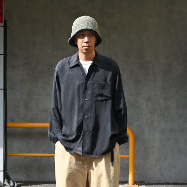 URU /// REGULAR COLLAR L/S SHIRTS Charcoal 04