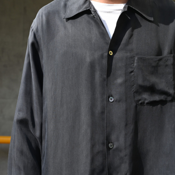 URU /// REGULAR COLLAR L/S SHIRTS Charcoal 06